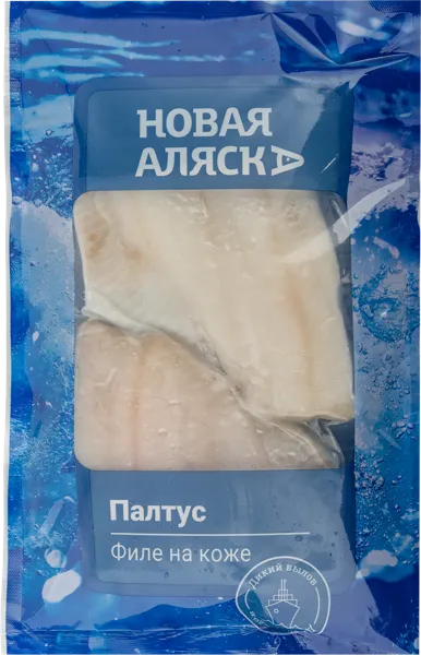 Изображение Рыба с/к б/к замороженная Новая Аляска палтус синекорый филе Новая Аляска Волхов пакет, 400 г