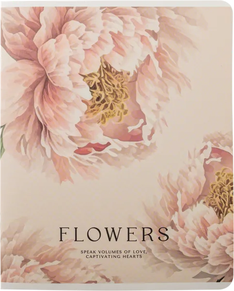 Изображение Тетрадь 48л клетка Би Смарт пион персиковый Полиграф Принт , 1 шт