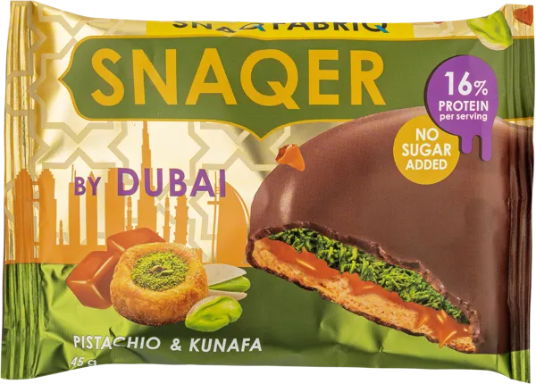 Изображение Печенье протеиновое Снэк фабрик Катаифи карамель фисташка Фитнес Фуд м/у, 45 г