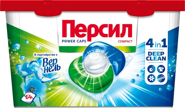 Изображение Капсулы для стирки Персил пауэр капс белое белье Хенкель п/у, 14 шт