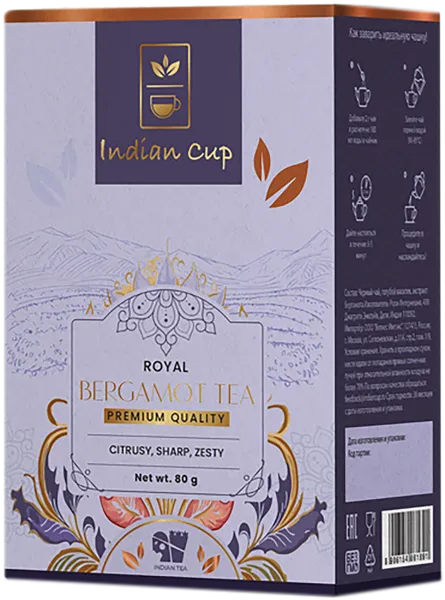 Изображение Чай черный Индиан Кап королевский бергамот Роли Интернешнл кор, 80 г