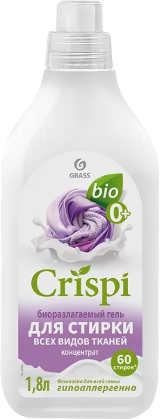 Изображение Средство для стирки концентр Криспи для всех видов тканей Грасс п/у, 1,8 л
