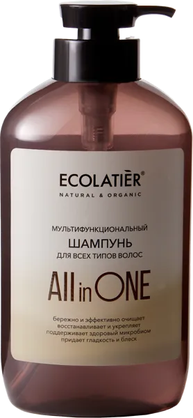 Изображение Шампунь для всех типов волос Эколатье олл ин ван мультифункциональный ЭкоЛаборатория п/у, 600 мл