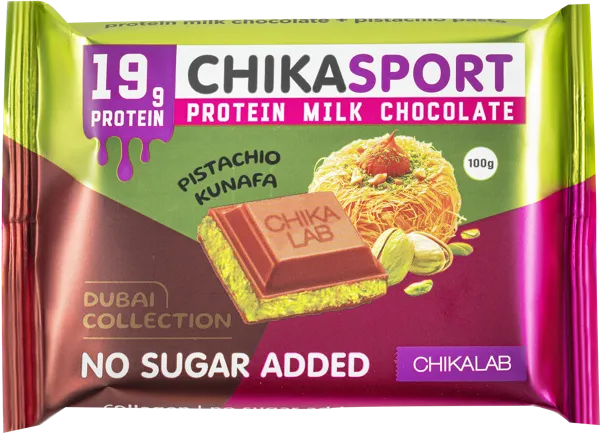 Изображение Шоколад протеиновый Чикалаб дубайский шоколад Фитнес Фуд м/у, 100 г