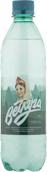 Изображение Мин вода лечебно-столовая рН 7,2-8,5 Ветлуга Ветлужский ЗМВ п/б, 0,5 л