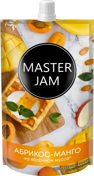 Изображение Джем на яблочном муссе Мастер Джем абрикос манго САВА ТПК м/у, 250 г