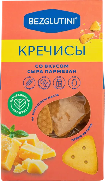 Изображение Крекер без сахара Безглютини пармезан Фабрика Вкусов к/у, 85 г