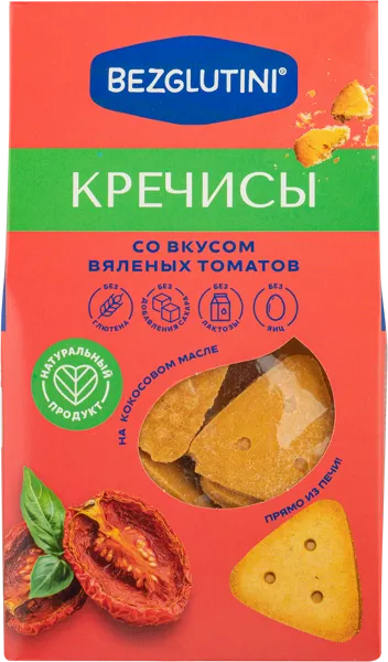 Изображение Крекер без сахара Безглютини вяленые томаты Фабрика Вкусов к/у, 85 г