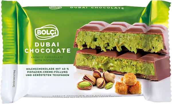 Изображение Шоколад молочный Болчи дубайский фисташка и катаифи Болчи Чиколата м/у, 65 г