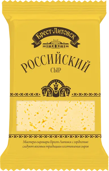 Изображение Сыр 50% Брест-Литовск российский Савушкин продукт м/у, 200 г