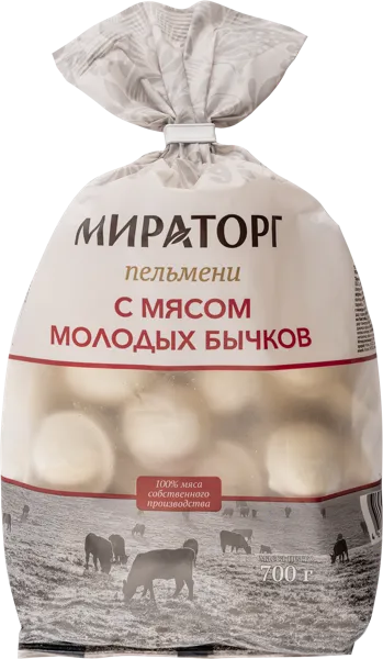 Изображение Пельмени замороженные Мираторг с мясом молодых бычков Брянская МК флоупак, 700 г
