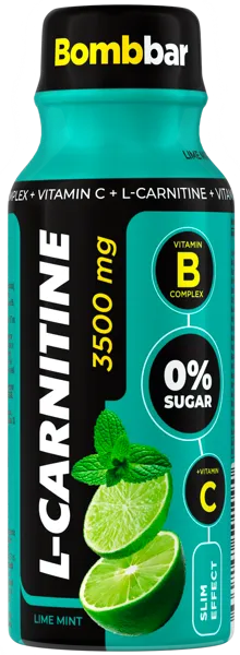 Изображение Напиток газ L-карнитин Бомббар лайм мята Натуральные напитки п/б, 0,1 л