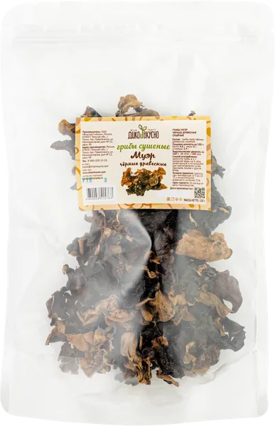 Изображение Грибы сушеные Дико вкусно муэр (черный гриб) Союз Продукт м/у, 100 г