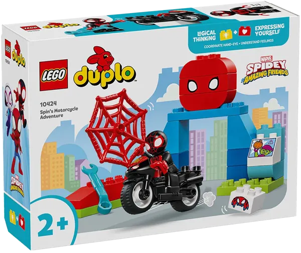 Изображение Конструктор с 2 лет 10424 Лего дупло спин на мотоцикле Лего к/у, 1 шт