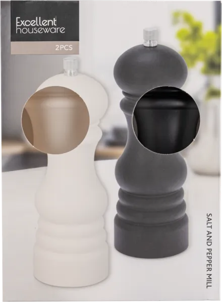 Изображение Мельница для специй Купман черная белая Купман Интернэшнл к/у, 2 шт