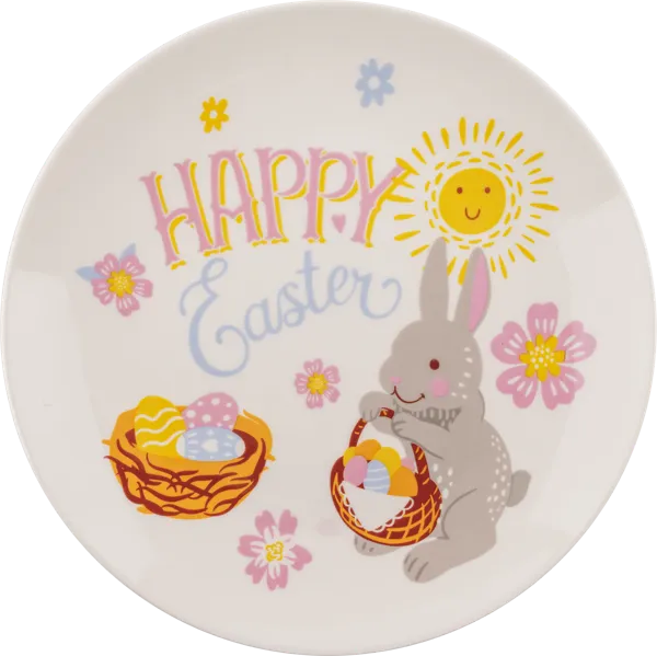 Изображение Тарелка 19см пасхальная Купман кролик с корзинкой Купман Интернэшнл , 1 шт