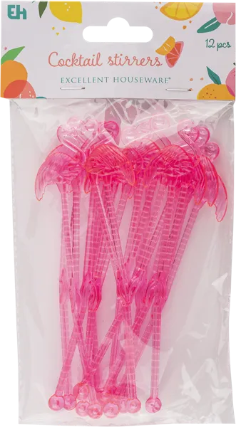 Изображение Шпажки 17,5см для коктейлей Купман розовые желтые Купман Интернэшнл м/у, 12 шт