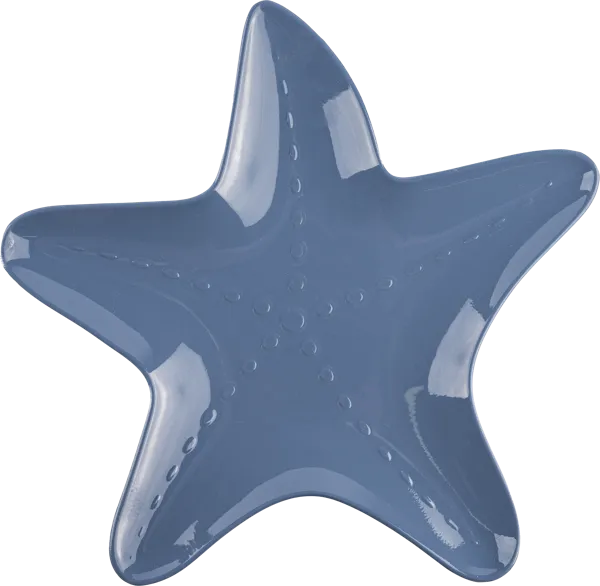 Изображение Тарелка белая синяя меламин Купман морская звезда ракушка Купман Интернэшнл , 1 шт