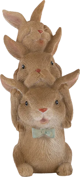 Изображение Фигурка 6х6х13см пасхальная Купман кролики на плечах Купман Интернэшнл , 1 шт