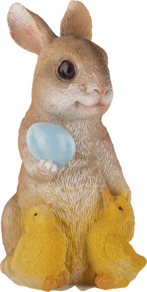 Изображение Фигурка 8,7х9,3х16,6см пасхальная Купман кролик с цыплятами Купман Интернэшнл , 1 шт