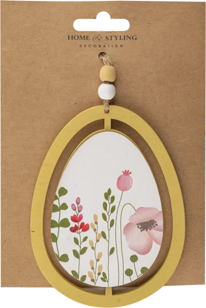 Изображение Подвеска пасхальная Купман яйцо с цветами Купман Интернэшнл , 1 шт