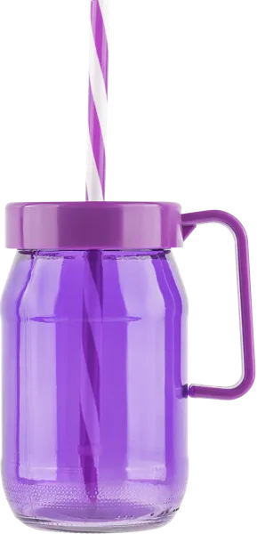 Изображение Стакан 370мл стекло Купман цветной с ручкой Купман Интернэшнл , 1 шт