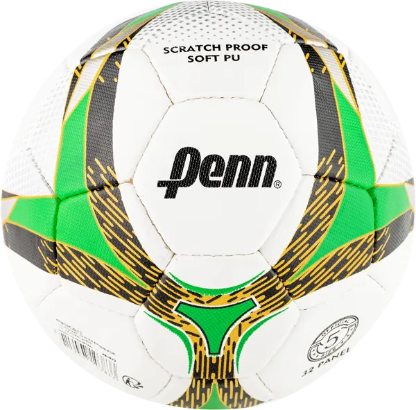 Изображение Мяч 23см белый зелен полос Купман футбольный Купман Интернэшнл м/у, 1 шт