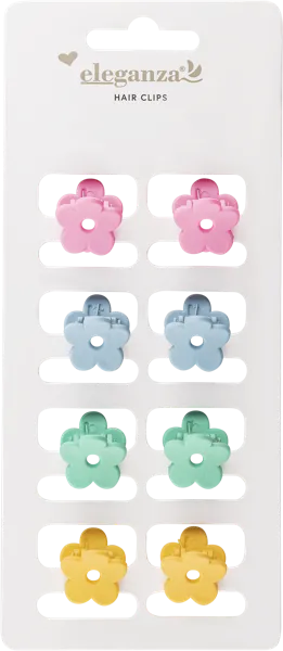 Изображение Заколка для волос Элеганза крабик разноцветный Купман Интернэшнл м/у, 8 шт