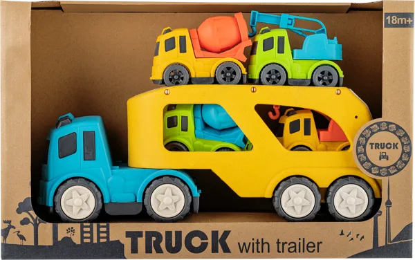 Изображение Машина 36см Купман автовоз с машинками Купман Интернэшнл к/у, 1 шт