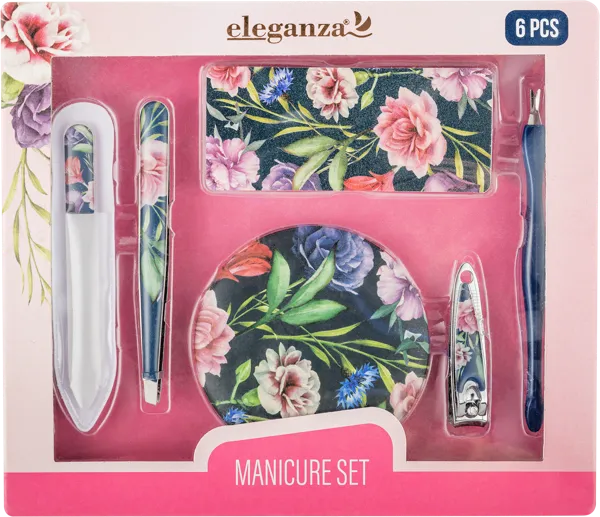Изображение Набор для маникюра Элеганза цветочный принт 6 пр Купман Интернэшнл п/у, 1 шт