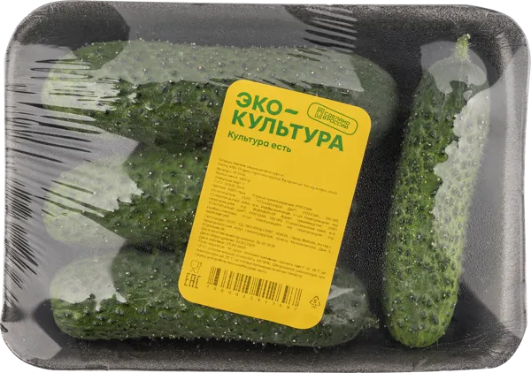 Изображение Овощ бугорчатый Огурец короткоплодный Эко Культура лоток, 450 г