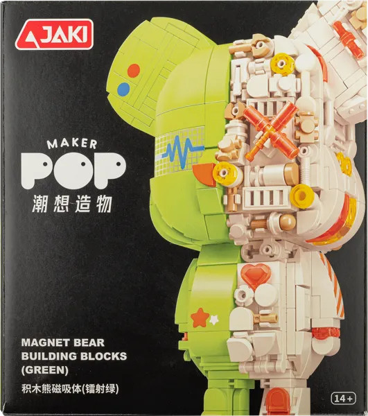 Изображение Конструктор 14,4х7,2х16см Джаки кибер мишка зеленый Джаки к/у, 1 шт