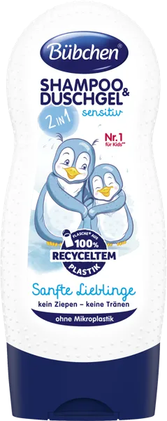 Изображение Шампунь для волос детский 3+ Бюбхен нежный 2в1 Бюбхен Верк п/у, 230 мл