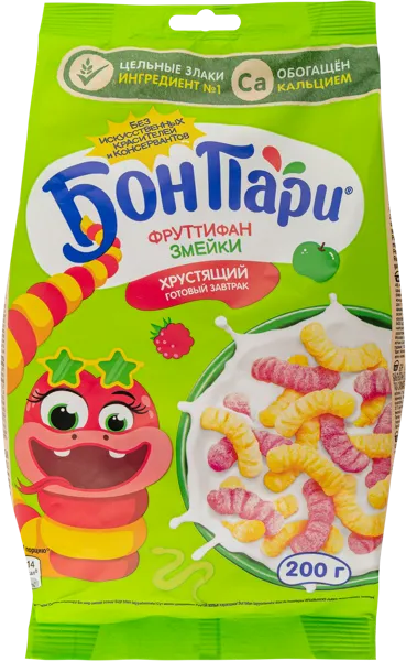 Изображение Готовый завтрак Бон Пари фруттифан змейки Сириал Партнерс Рус м/у, 200 г