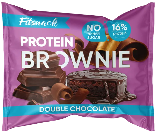Изображение Пирожное протеиновое Фитснек брауни двойной шоколад Фитснек м/у, 50 г