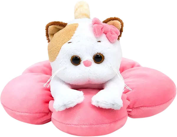 Изображение Мягкая игрушка 18см Будибаса друзья басика ли-ли на подушке-цветке МПП ООО к/у, 1 шт