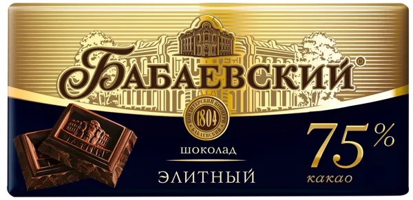 Изображение Шоколад горький 75% Элитный ОК Бабаевский м/у, 75 г