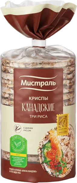 Изображение Хлебцы рисовые Мистраль канадские Мистраль м/у, 100 г