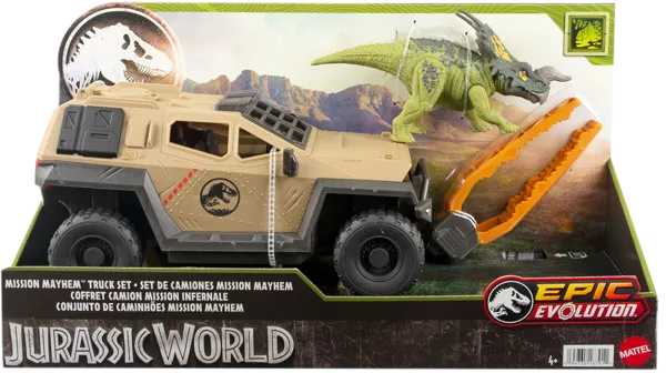 Изображение Набор игровой Джурассик ворлд внедорожник и эйниозавр Маттэл к/у, 1 шт