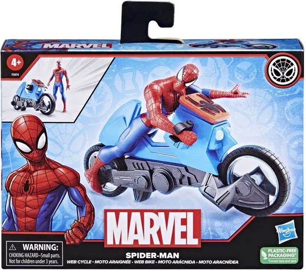 Изображение Фигурка на мотоцикле Марвел человек-паук Хасбро к/у, 1 шт