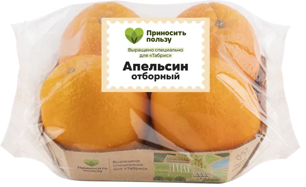 Изображение Фрукт премиум отборный Табрис апельсин Кубанские поля подложка, 4 шт