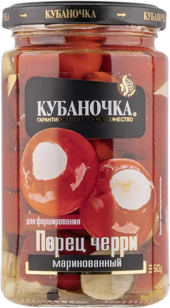 Изображение Перец маринованный Кубаночка черри острый Гранд-Стар с/б, 360 г
