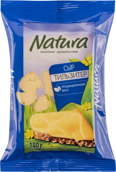 Изображение Сыр 45% Натура тильзитер Натура про м/у, 180 г