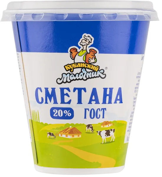 Изображение Сметана 20% Кубанский Молочник Ленинградский СК п/б, 300 г