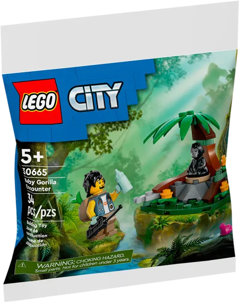Изображение Конструктор с 5 лет 30665 Лего город встреча детеныш гориллы Лего м/у, 1 шт
