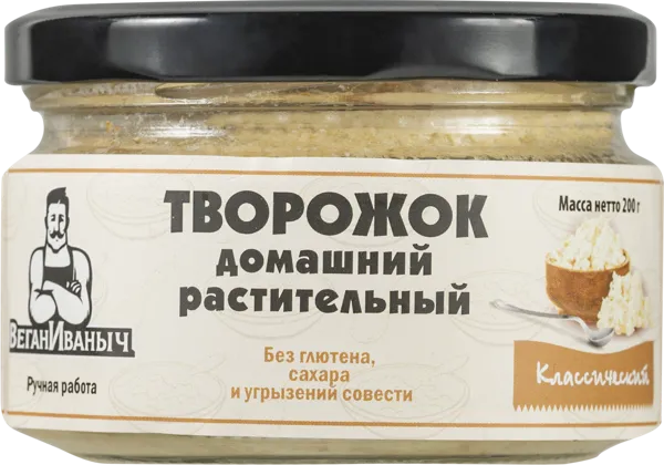 Изображение Творог соевый Веган Иваныч классический Токарев ИП с/б, 200 г