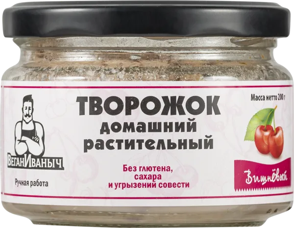 Изображение Творог соевый Веган Иваныч вишня Токарев ИП с/б, 200 г