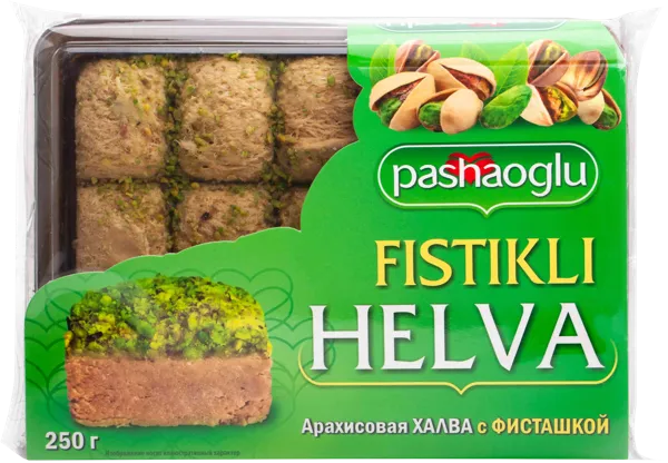 Изображение Халва арахисовая Пашаоглу с фисташкой Восточный букет кор, 300 г
