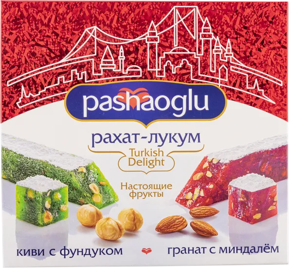 Изображение Рахат-Лукум Пашаоглу гранат миндаль киви фунду Восточный букет кор, 300 г