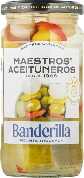 Изображение Коктейль из овощей острый Маэстрос Асейтунерос Бандерилья Маэстрос Асейтунерос с/б, 345 г